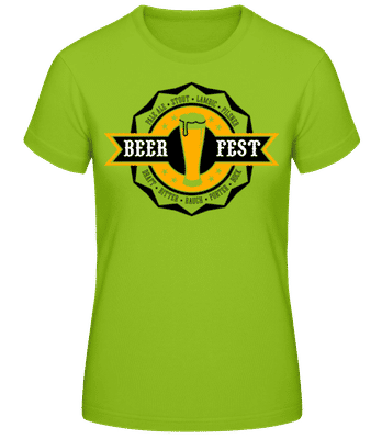Beer Fest - T-shirt femme B&C - Citron vert - Devant