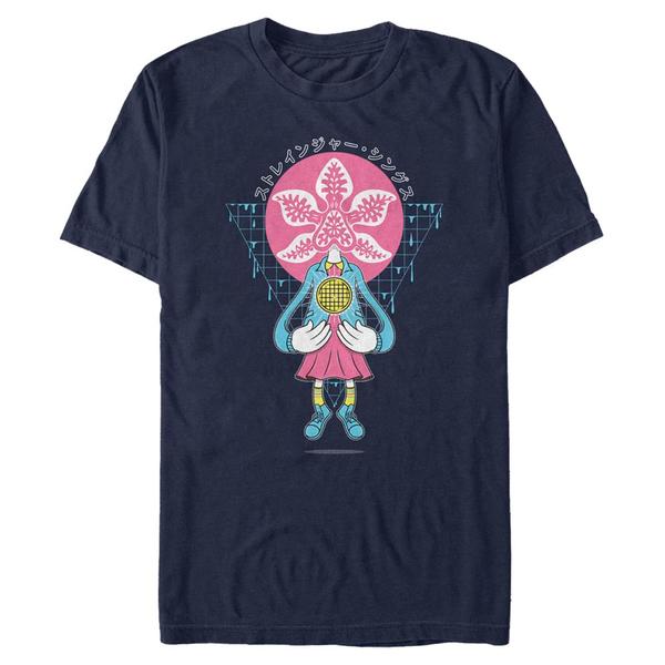 Aperçu: Netflix - Stranger Things - Eleven & Demogorgon Mashup - Homme T-shirt - Bleu marine - Devant