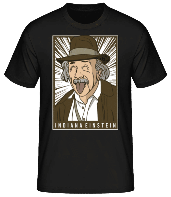 Preview: Indiana Jones Einstein - Men's Basic T-Shirt - Black - Front