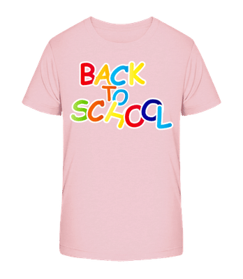 Back To School - Kid's Organic T-Shirt Stanley Stella 2.0 - Pink - Front