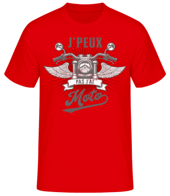 J'peux Pas J'ai Moto - T-shirt standard Homme - Rouge - Devant