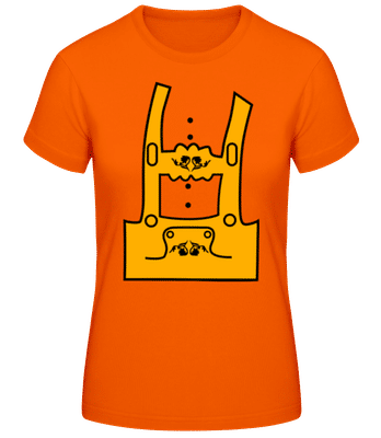 Lederhosen - Frauen T-Shirt B&C - Orange - Vorne