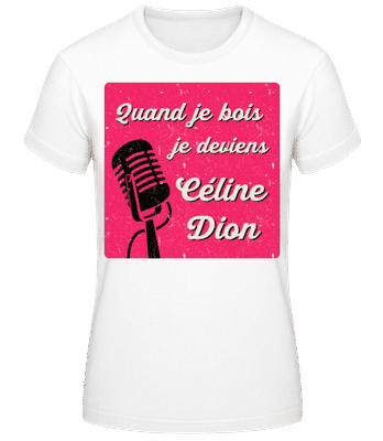 Céline Dion - T-shirt standard Femme - Blanc - Devant