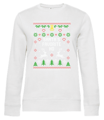 Santa's Favorite Ho - Dámska štandardná mikina - Biela - Predné