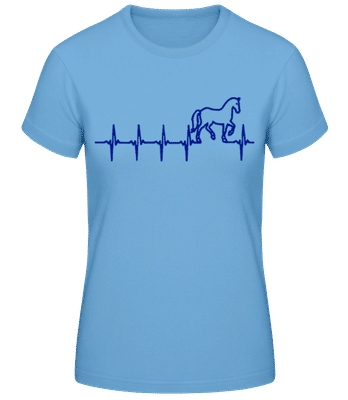 Heartbeat Horse Blue - Women's Basic T-Shirt - Light blue - Front