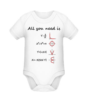 All You Need Is Love - Bio body pre deti - Biela - Predné