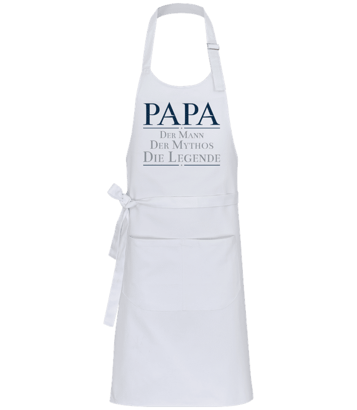 Vorschau: Papa Die Legende - Profi Kochschürze - Weiß - Vorne