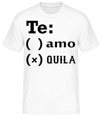 Te Amo Tequila - T-shirt standard Homme - Blanc - Devant