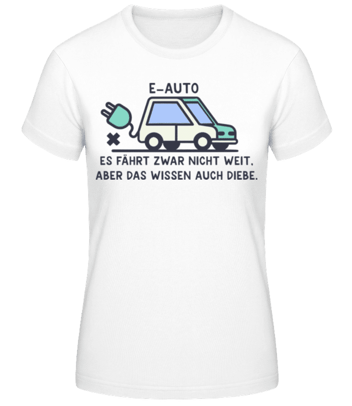Vorschau: E Auto - Frauen Basic T-Shirt - Weiß - Vorne