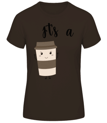 It Is A Match - Women's Basic T-Shirt - Brown - Front