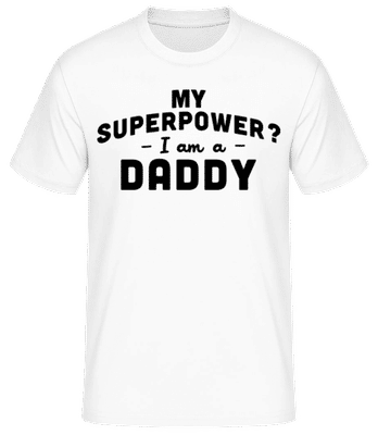 Superpower Daddy - Men's Basic T-Shirt - White - Front
