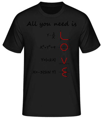 All You Need Is Love Formula - Pánske basic tričko - Čierna - Predné