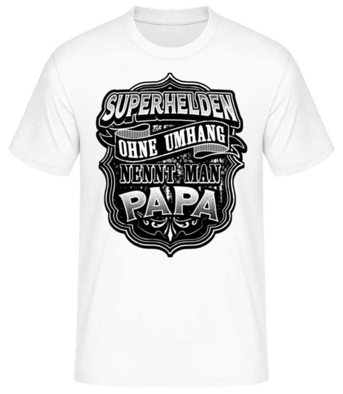 Vorschau: Superhelden Papa - Männer Basic T-Shirt - Weiß - Vorne