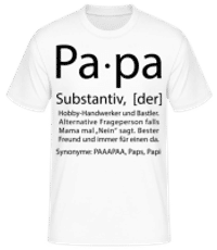 Papa Wörterbuch - Männer Basic T-Shirt - Weiß - Vorne