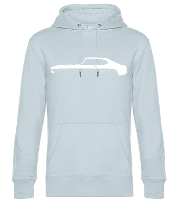 'Ford Capri Mk I' Silhouette - Pánská standardní mikina s kapucí - Světle modrá - Napřed