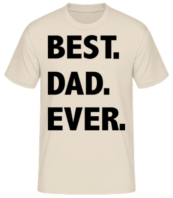 Best Dad Ever 1 - Pánské basic tričko - Krémová - Napřed