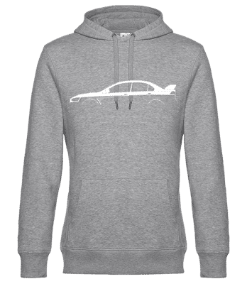'Mitsubishi Lancer Evo. X' Silhouette - Pánská standardní mikina s kapucí - Melírově šedá - Napřed