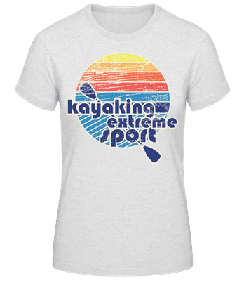 Kayaking Logo - T-shirt femme B&C - Gris chiné - Devant