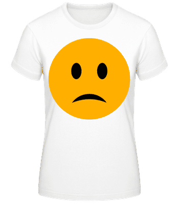 Sad Smiley - Women's B&C T-Shirt - White - Front