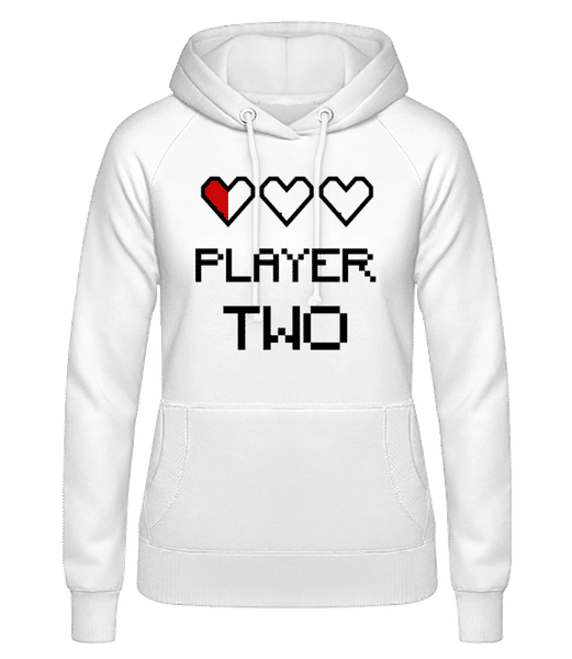 Aperçu: Player Two - Sweat à capuche Femme - Blanc - Devant