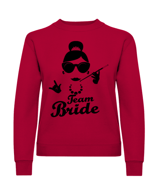 Aperçu: Team Bride - Sweatshirt Femme - Rouge - Devant