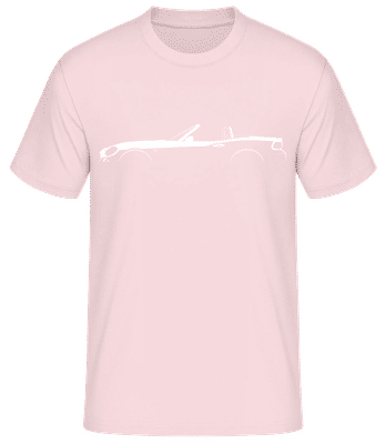 'Fiat 124 Spider (2016)' Silhouette - Pánske basic tričko - Ružová - Predné
