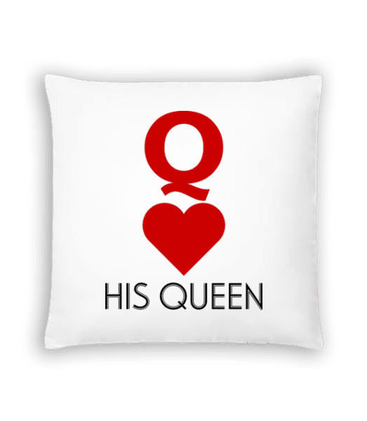 Aperçu: His Queen - Coussin - Blanc - Devant