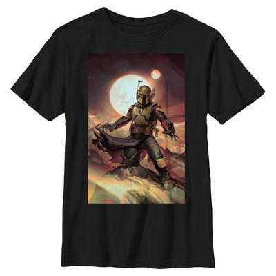 Star Wars - Book of Boba Fett - Boba Fett Boba Painting - Detské Tričko - Čierna - Predné