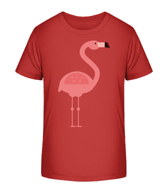 Flamingo Bild - Kinder Bio T-Shirt Stanley Stella 2.0 - Rot - Vorne