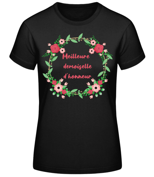 Aperçu: Meilleure Demoiselle D'honneur - T-shirt standard Femme - Noir - Devant