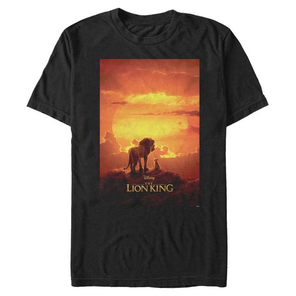 Aperçu: Disney - Le Roi lion - Simba & Mufasa Pride Rock Poster - Homme T-shirt - Noir - Devant