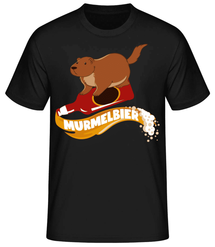 Vorschau: Murmelbier - Männer Basic T-Shirt - Schwarz - Vorne