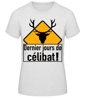 Célibat - T-shirt femme B&C - Gris chiné - Devant