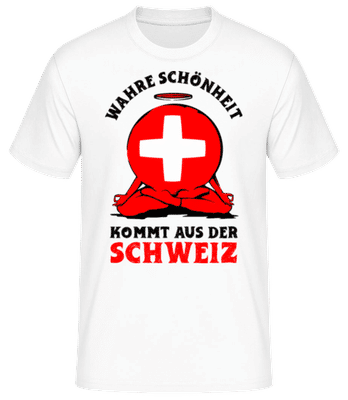 Wahre Schönheit Aus Der Schweiz - Männer Basic T-Shirt - Weiß - Vorne