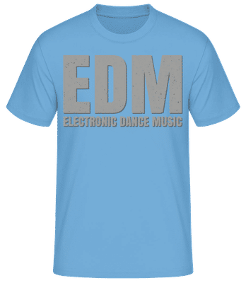 EDM Electronic Dance Music - T-shirt standard Homme - Bleu clair - Devant