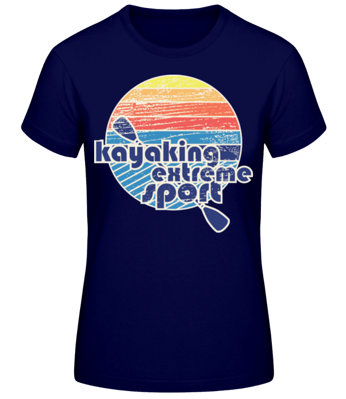 Vorschau: Kayaking Logo - Frauen T-Shirt B&C - Marine - Vorne