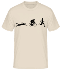 Triathlon - T-shirt standard Homme - Crème - Devant