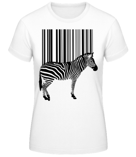 Aperçu: Code-barres Zèbre - T-shirt standard Femme - Blanc - Devant