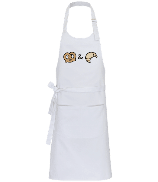 Aperçu: Bretzel & Croissant - Tablier professionnel - Blanc - Devant