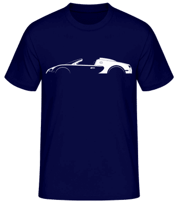 'Bugatti Veyron Grand Sport' Silhouette - Männer Basic T-Shirt - Marine - Vorne