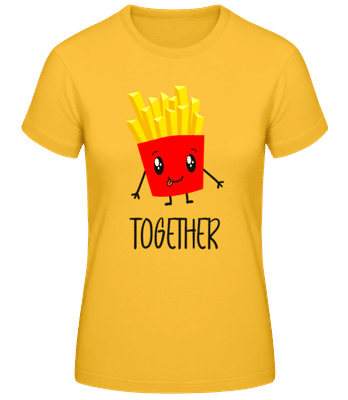 Better Together Fries - Frauen Basic T-Shirt - Goldgelb - Vorne