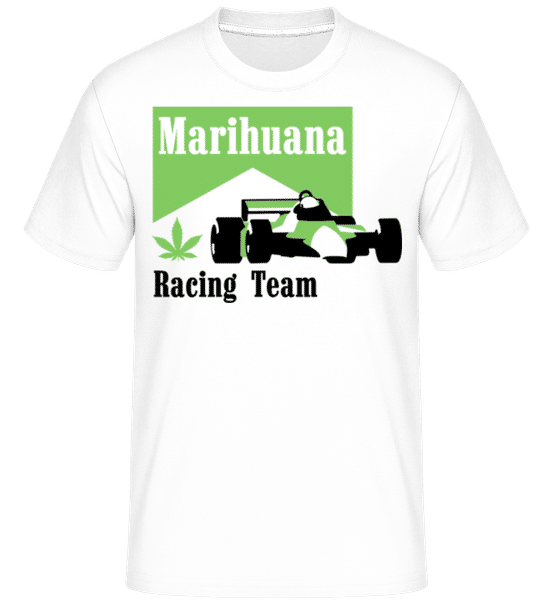 Aperçu: Marihuana Racing Team -  T-Shirt Shirtinator homme - Blanc - Devant