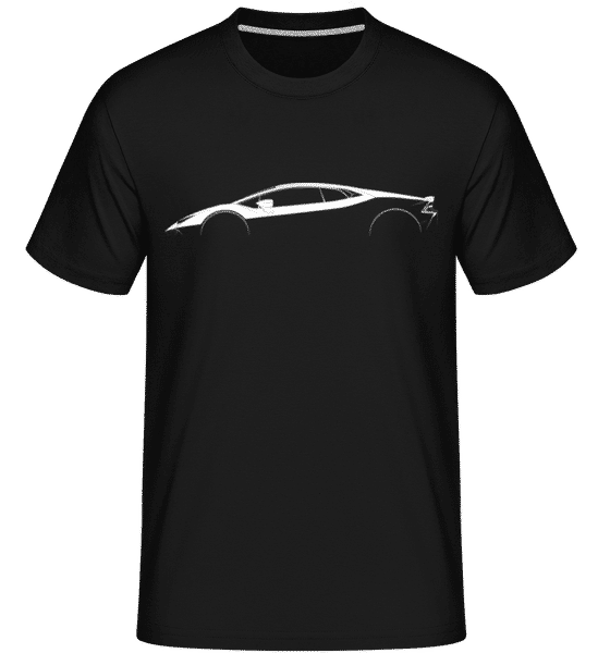 Preview: 'Lamborghini Huracan Evo' Silhouette - Shirtinator Men's T-Shirt - Black - Front