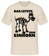 Das Letzte Vom Einhorn - Männer Basic T-Shirt - Creme - Vorne