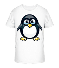 Sad Penguin - Kid's Organic T-Shirt Stanley Stella 2.0 - White - Front