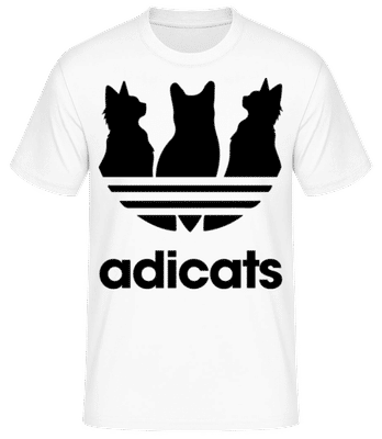 Adicats Chats - T-shirt standard Homme - Blanc - Devant