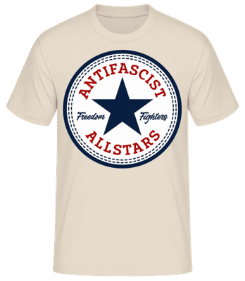 Antifascist Allstars - Men's B&C T-Shirt - Cream - Front