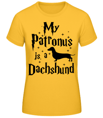 My Patronus Is A Dachshund - Dámske basic tričko - Zlatožltá - Predné