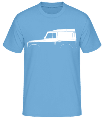 'Land Rover Series I' Silhouette - Pánske basic tričko - Svetlo modrá - Predné