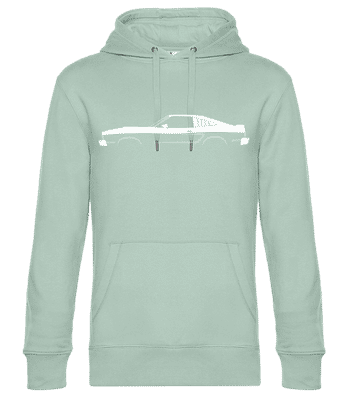 'Ford Mustang II Cobra 1977' Silhouette - Sweat à capuche standard homme - Menthe verte - Devant